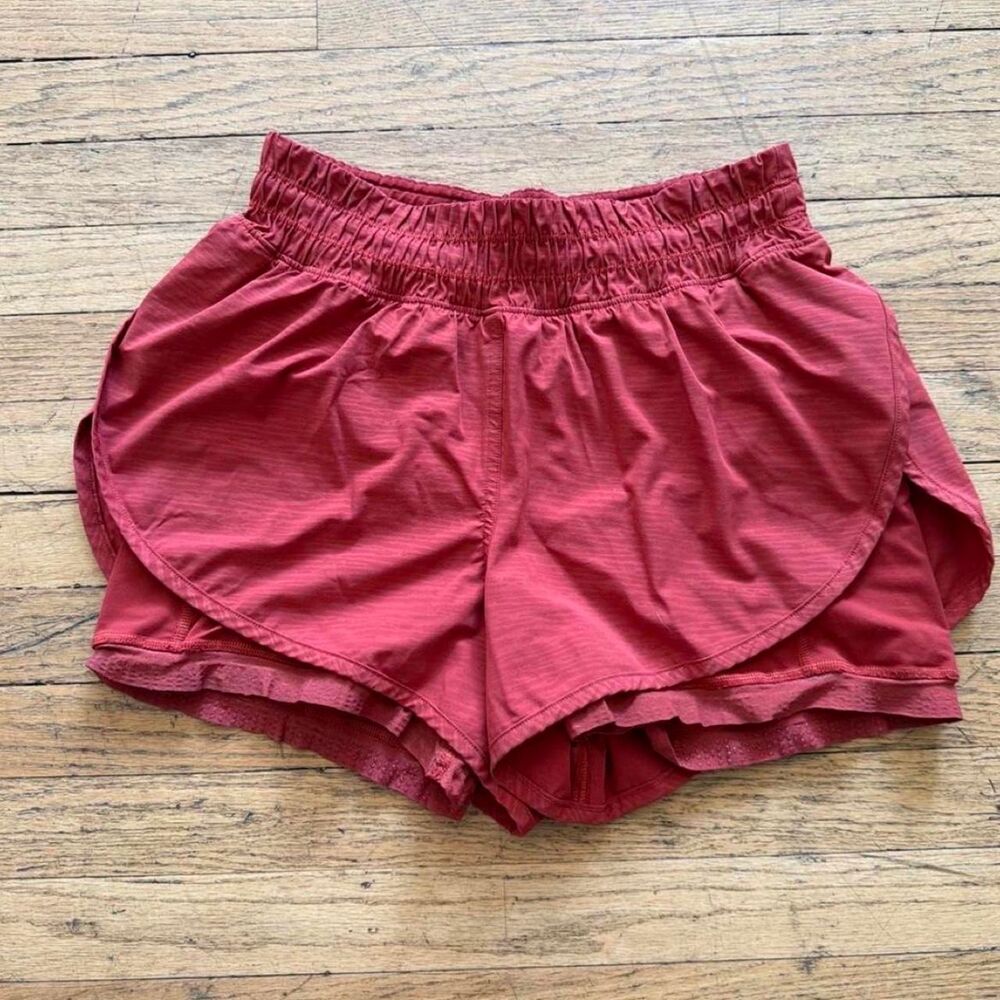 Lululemon Women's Red and Burgundy Shorts
